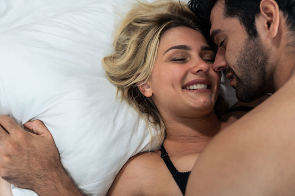 Woman enjoys viagra for women or Scream Cream